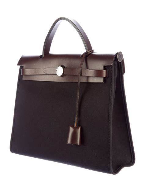 hermes herbag zip 31 black|Hermes herbag 31 for sale.